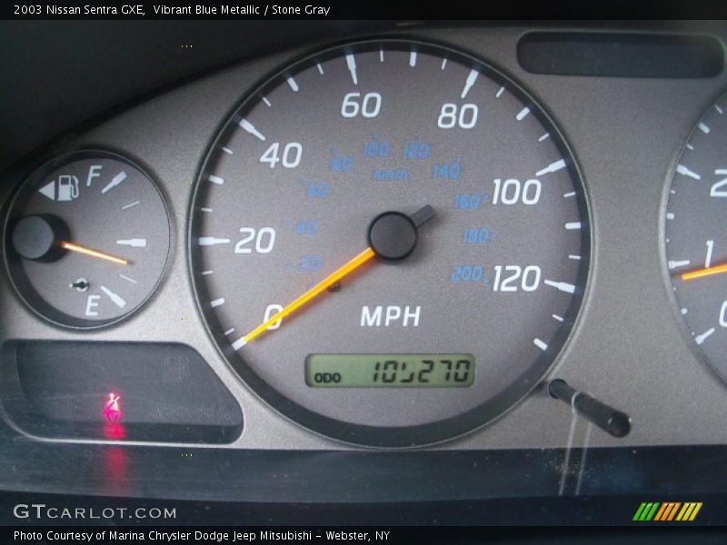 Vibrant Blue Metallic / Stone Gray 2003 Nissan Sentra GXE