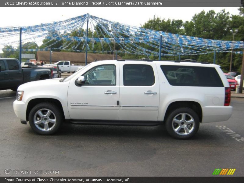 White Diamond Tricoat / Light Cashmere/Dark Cashmere 2011 Chevrolet Suburban LTZ