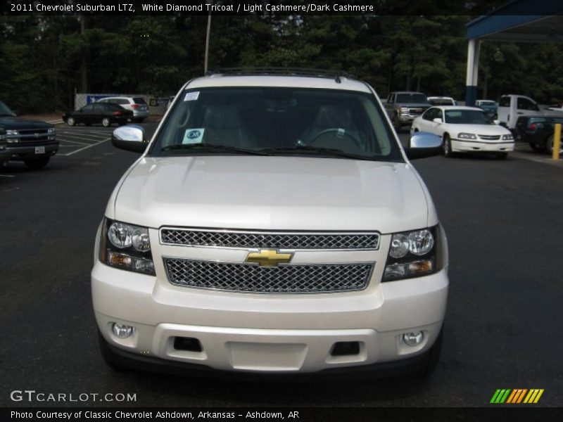 White Diamond Tricoat / Light Cashmere/Dark Cashmere 2011 Chevrolet Suburban LTZ