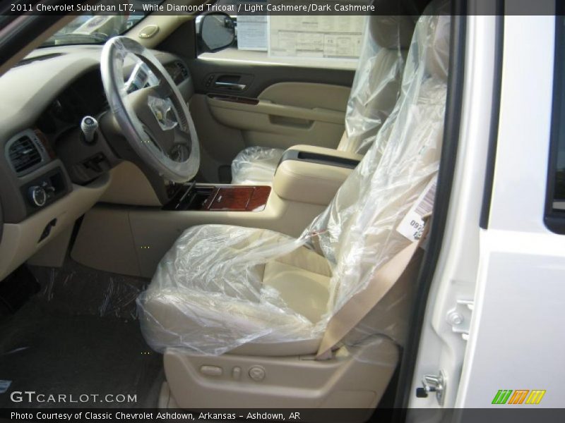 White Diamond Tricoat / Light Cashmere/Dark Cashmere 2011 Chevrolet Suburban LTZ