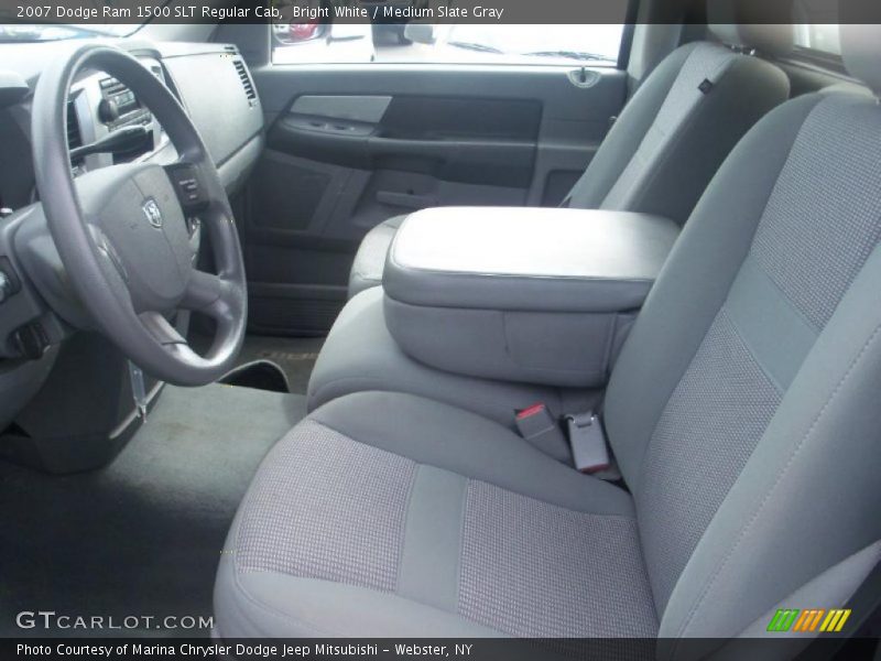 Bright White / Medium Slate Gray 2007 Dodge Ram 1500 SLT Regular Cab