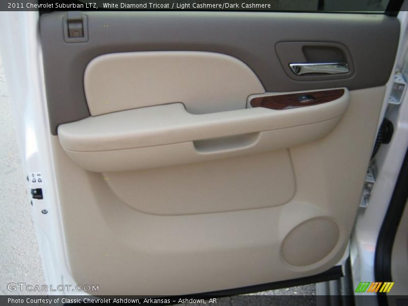 White Diamond Tricoat / Light Cashmere/Dark Cashmere 2011 Chevrolet Suburban LTZ