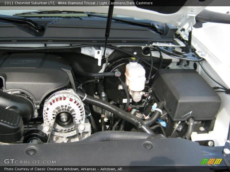 White Diamond Tricoat / Light Cashmere/Dark Cashmere 2011 Chevrolet Suburban LTZ