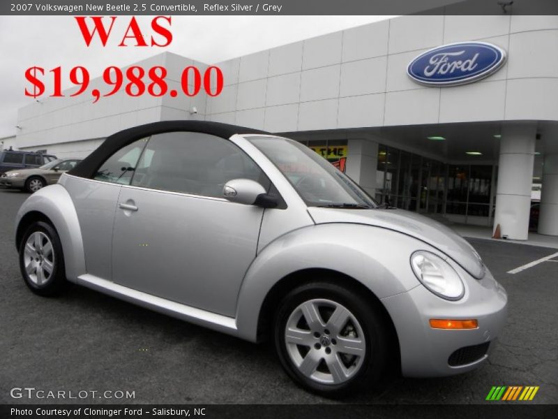 Reflex Silver / Grey 2007 Volkswagen New Beetle 2.5 Convertible
