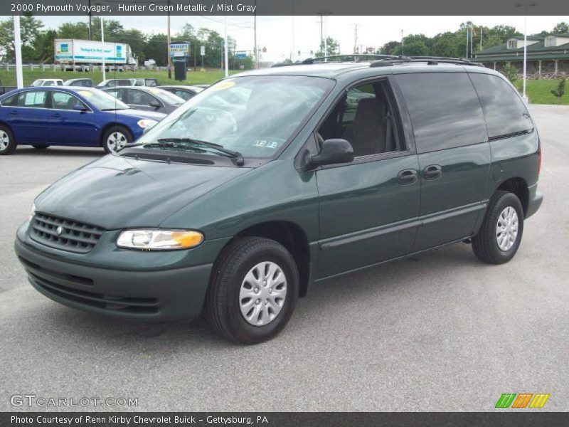 Hunter Green Metallic / Mist Gray 2000 Plymouth Voyager