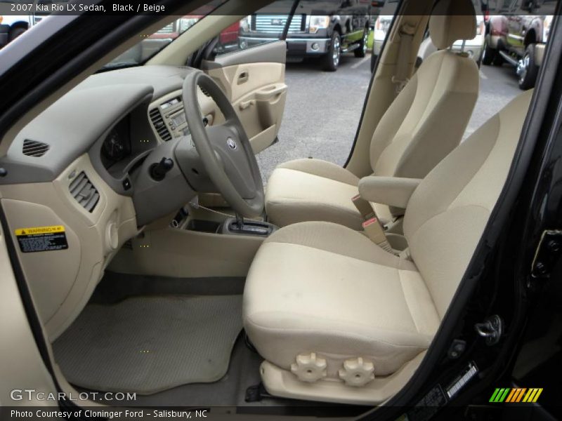 Black / Beige 2007 Kia Rio LX Sedan