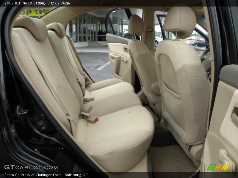 Black / Beige 2007 Kia Rio LX Sedan