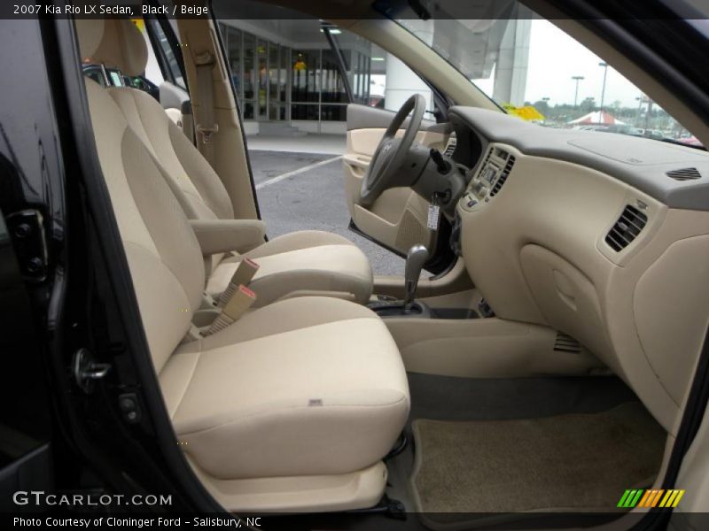 Black / Beige 2007 Kia Rio LX Sedan