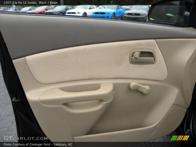 Black / Beige 2007 Kia Rio LX Sedan