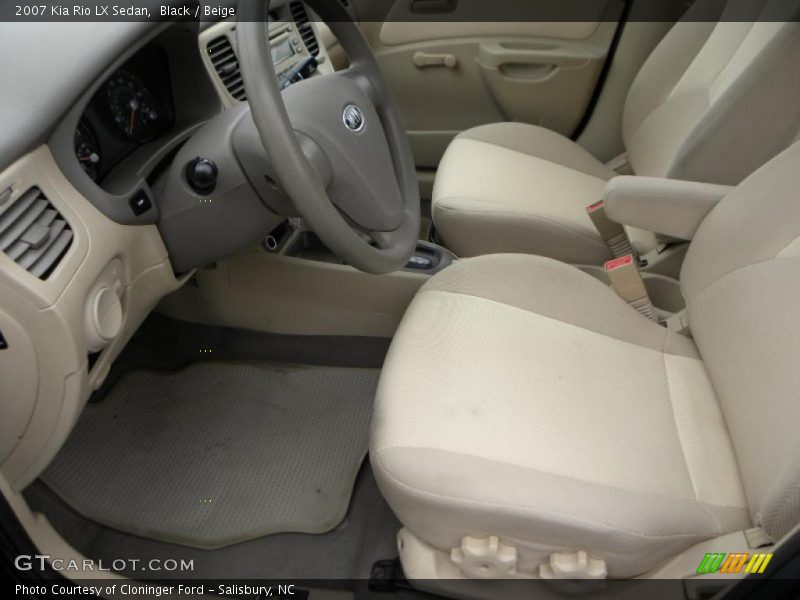 Black / Beige 2007 Kia Rio LX Sedan