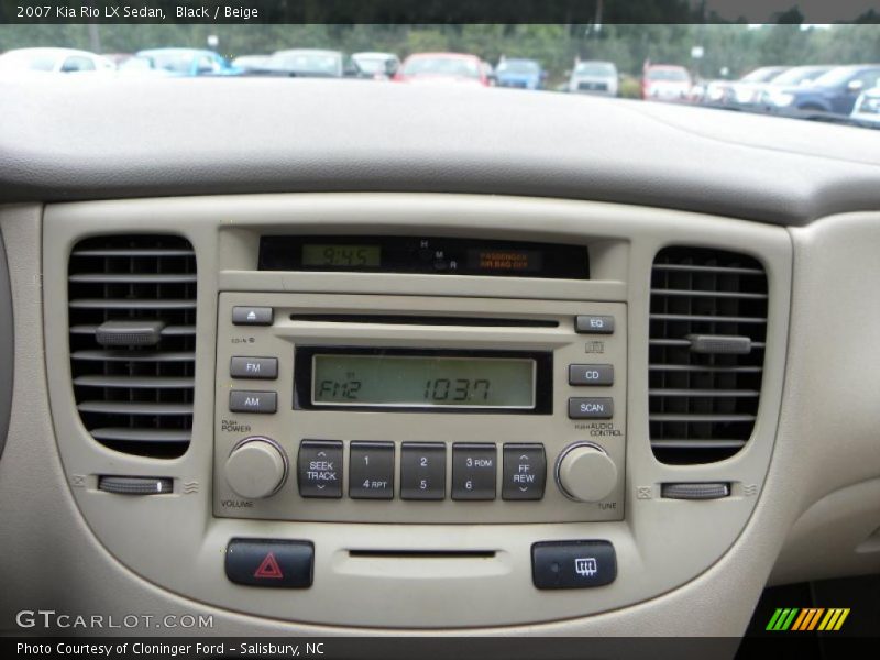 Black / Beige 2007 Kia Rio LX Sedan