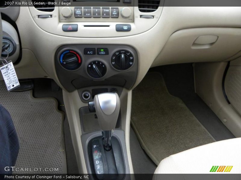 Black / Beige 2007 Kia Rio LX Sedan