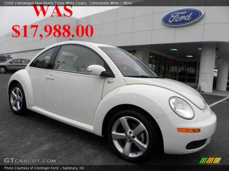 Campanella White / White 2008 Volkswagen New Beetle Triple White Coupe