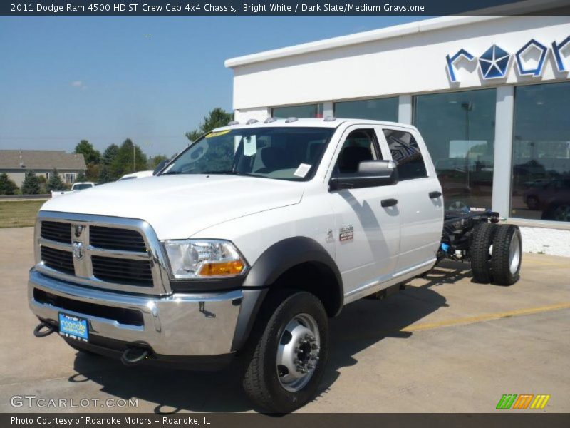 Bright White / Dark Slate/Medium Graystone 2011 Dodge Ram 4500 HD ST Crew Cab 4x4 Chassis