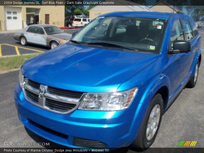 Surf Blue Pearl / Dark Slate Gray/Light Graystone 2009 Dodge Journey SE