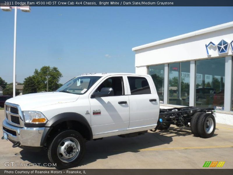 Bright White / Dark Slate/Medium Graystone 2011 Dodge Ram 4500 HD ST Crew Cab 4x4 Chassis
