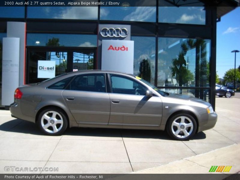 Alpaka Beige Metallic / Ebony 2003 Audi A6 2.7T quattro Sedan