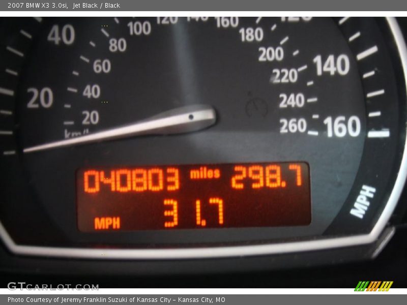 Jet Black / Black 2007 BMW X3 3.0si