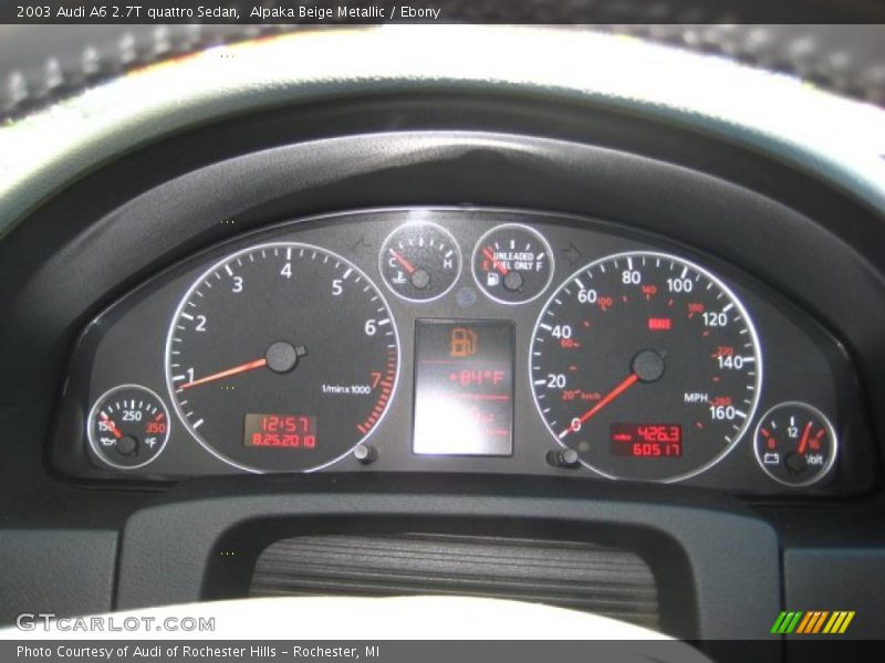 Alpaka Beige Metallic / Ebony 2003 Audi A6 2.7T quattro Sedan