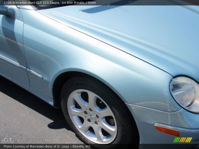 Ice Blue Metallic / Stone 2004 Mercedes-Benz CLK 320 Coupe