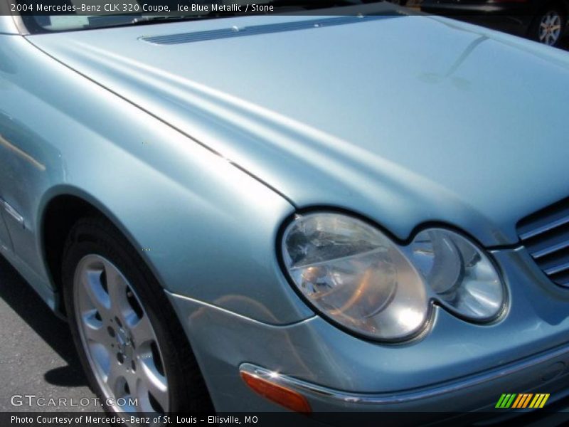 Ice Blue Metallic / Stone 2004 Mercedes-Benz CLK 320 Coupe