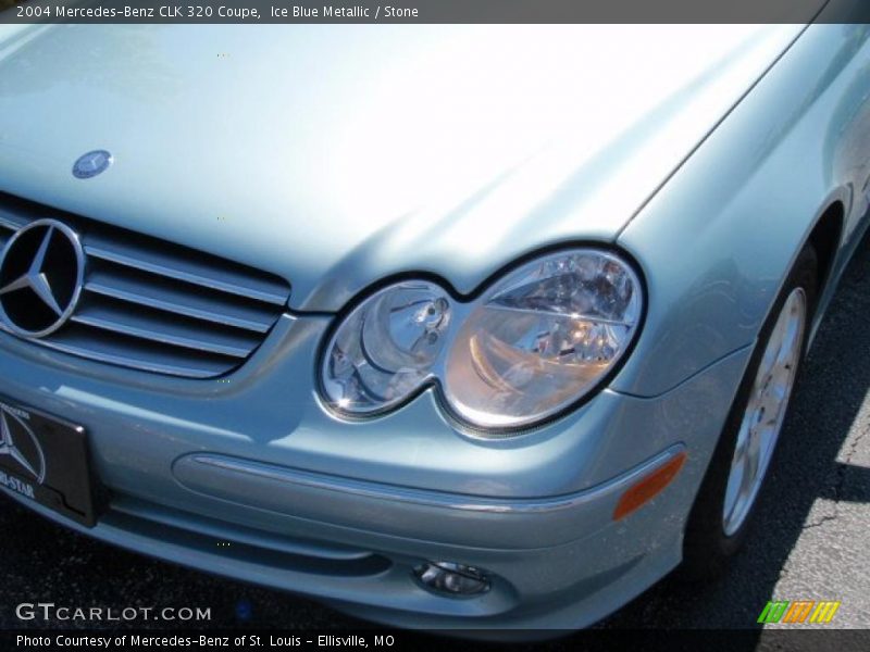 Ice Blue Metallic / Stone 2004 Mercedes-Benz CLK 320 Coupe