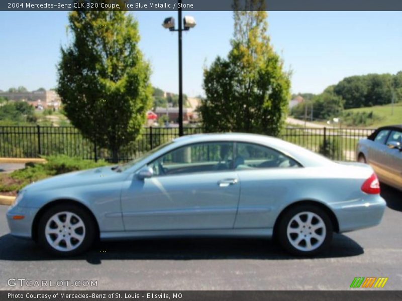 Ice Blue Metallic / Stone 2004 Mercedes-Benz CLK 320 Coupe