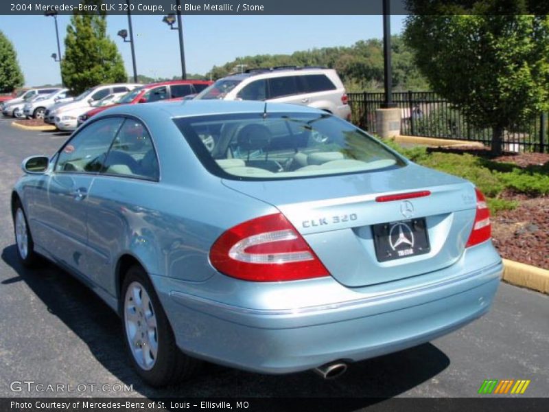 Ice Blue Metallic / Stone 2004 Mercedes-Benz CLK 320 Coupe