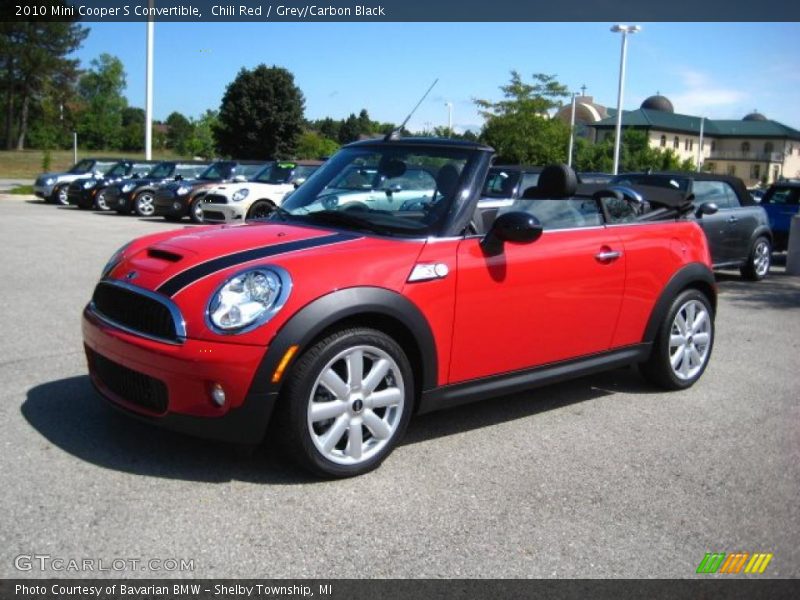 Chili Red / Grey/Carbon Black 2010 Mini Cooper S Convertible