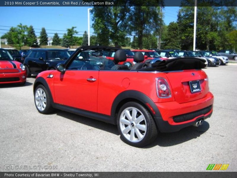 Chili Red / Grey/Carbon Black 2010 Mini Cooper S Convertible