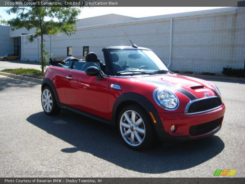Chili Red / Grey/Carbon Black 2010 Mini Cooper S Convertible