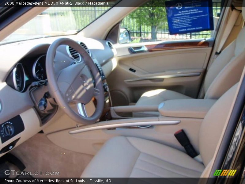 Black / Macadamia 2008 Mercedes-Benz ML 350 4Matic