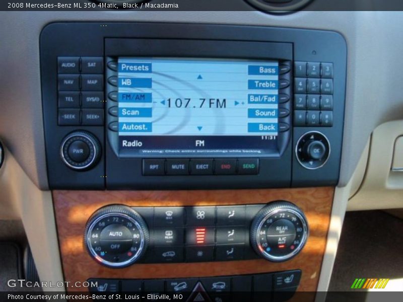 Black / Macadamia 2008 Mercedes-Benz ML 350 4Matic