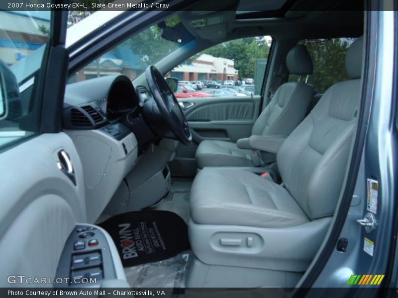 Slate Green Metallic / Gray 2007 Honda Odyssey EX-L
