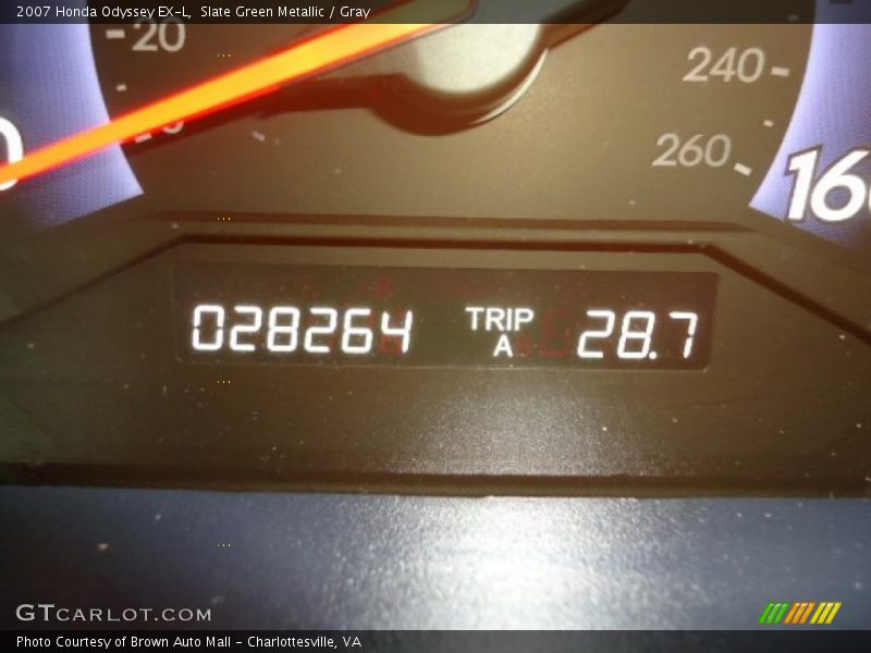 Slate Green Metallic / Gray 2007 Honda Odyssey EX-L