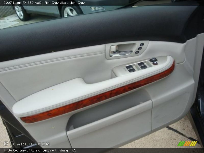 Flint Gray Mica / Light Gray 2007 Lexus RX 350 AWD