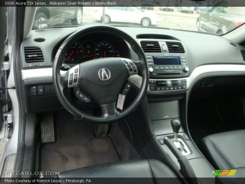 Alabaster Silver Metallic / Ebony Black 2006 Acura TSX Sedan