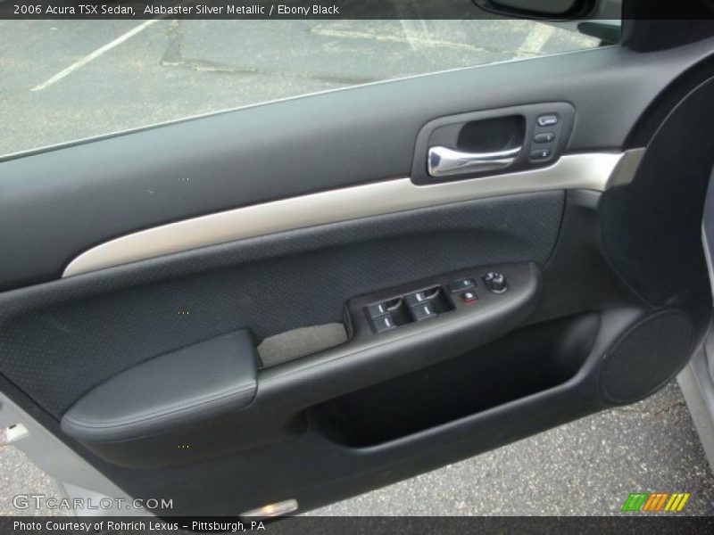 Alabaster Silver Metallic / Ebony Black 2006 Acura TSX Sedan