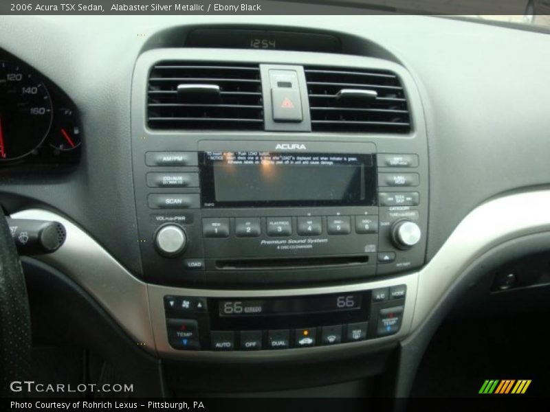 Alabaster Silver Metallic / Ebony Black 2006 Acura TSX Sedan