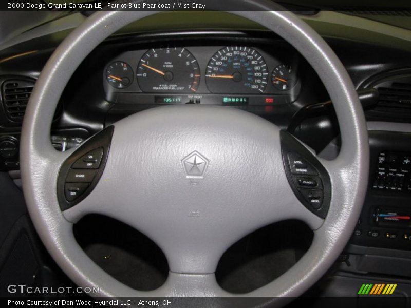 Patriot Blue Pearlcoat / Mist Gray 2000 Dodge Grand Caravan LE