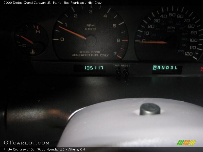 Patriot Blue Pearlcoat / Mist Gray 2000 Dodge Grand Caravan LE