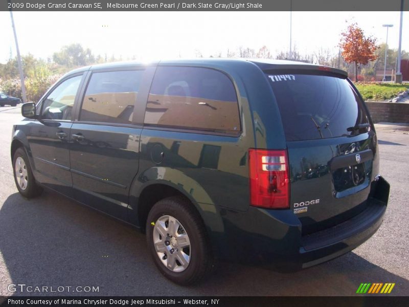 Melbourne Green Pearl / Dark Slate Gray/Light Shale 2009 Dodge Grand Caravan SE