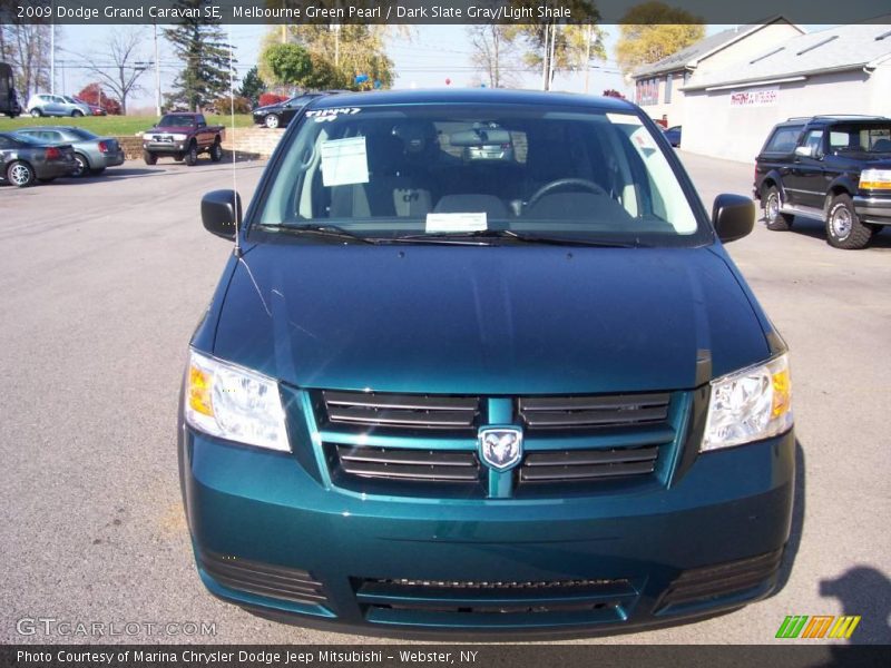 Melbourne Green Pearl / Dark Slate Gray/Light Shale 2009 Dodge Grand Caravan SE