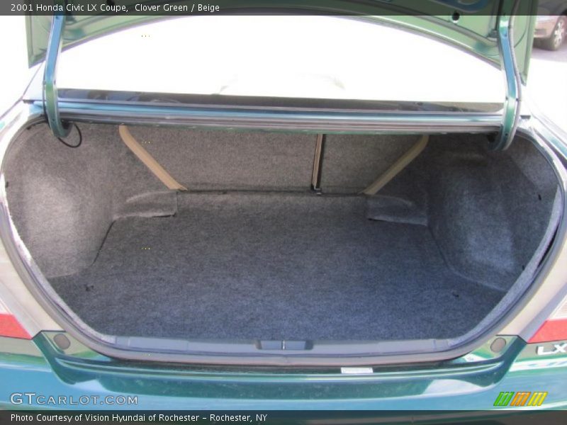 Clover Green / Beige 2001 Honda Civic LX Coupe