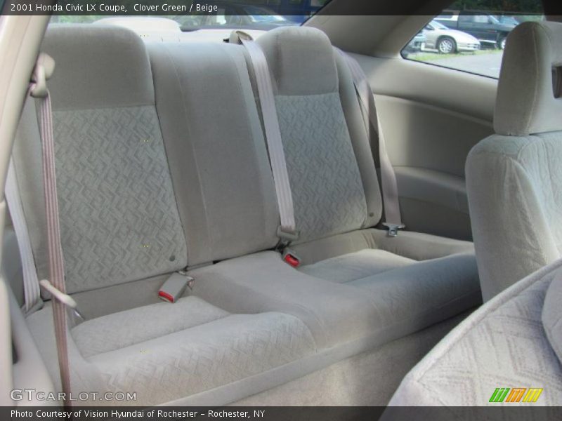 Clover Green / Beige 2001 Honda Civic LX Coupe