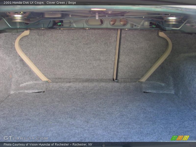 Clover Green / Beige 2001 Honda Civic LX Coupe