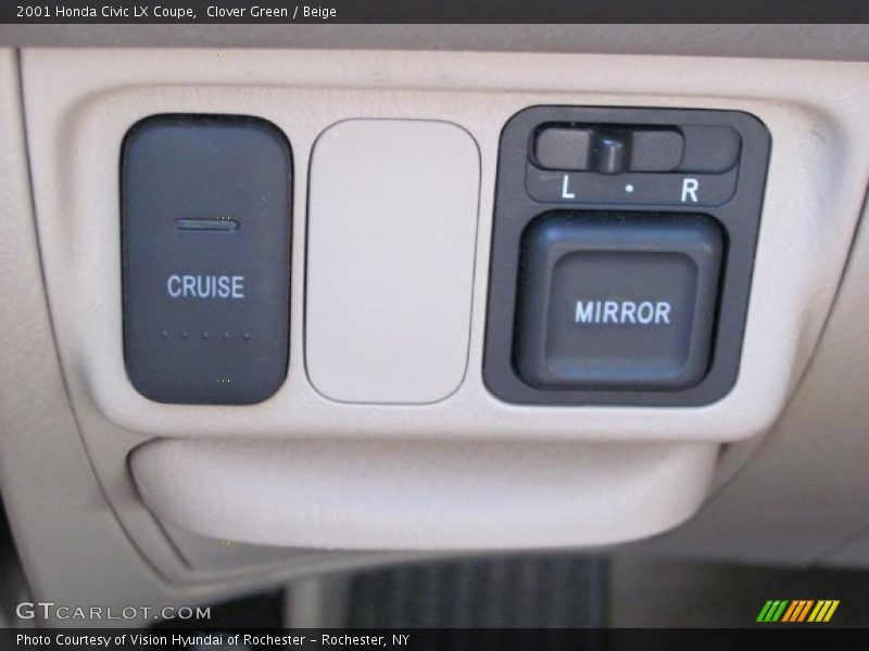 Clover Green / Beige 2001 Honda Civic LX Coupe