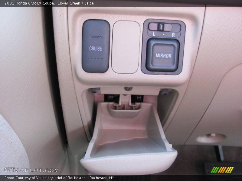 Clover Green / Beige 2001 Honda Civic LX Coupe