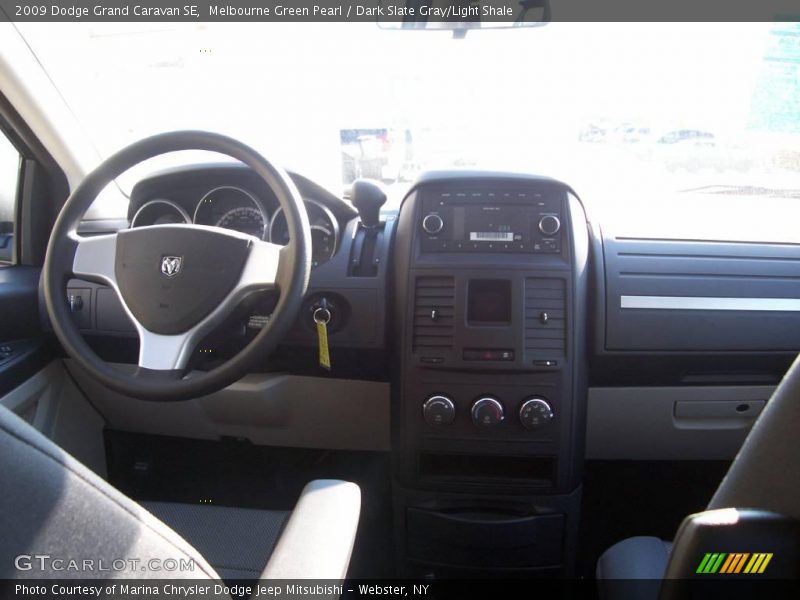 Melbourne Green Pearl / Dark Slate Gray/Light Shale 2009 Dodge Grand Caravan SE