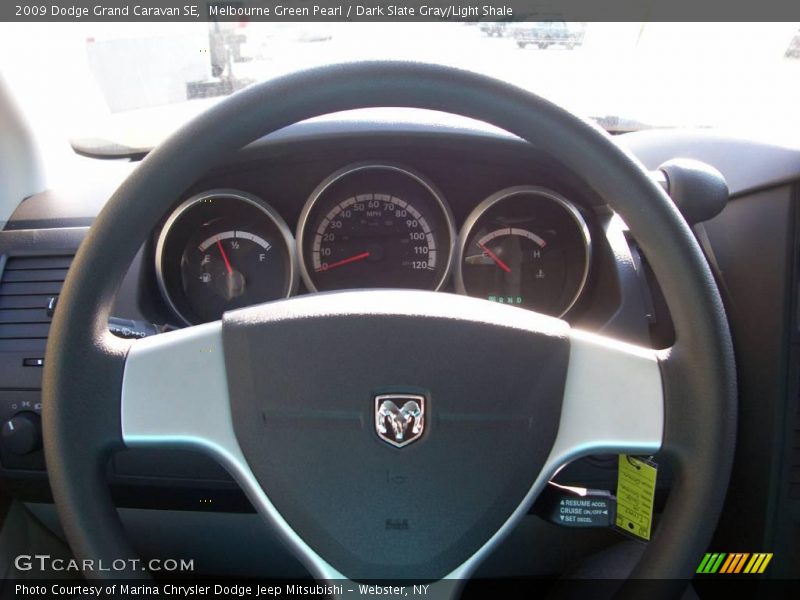 Melbourne Green Pearl / Dark Slate Gray/Light Shale 2009 Dodge Grand Caravan SE